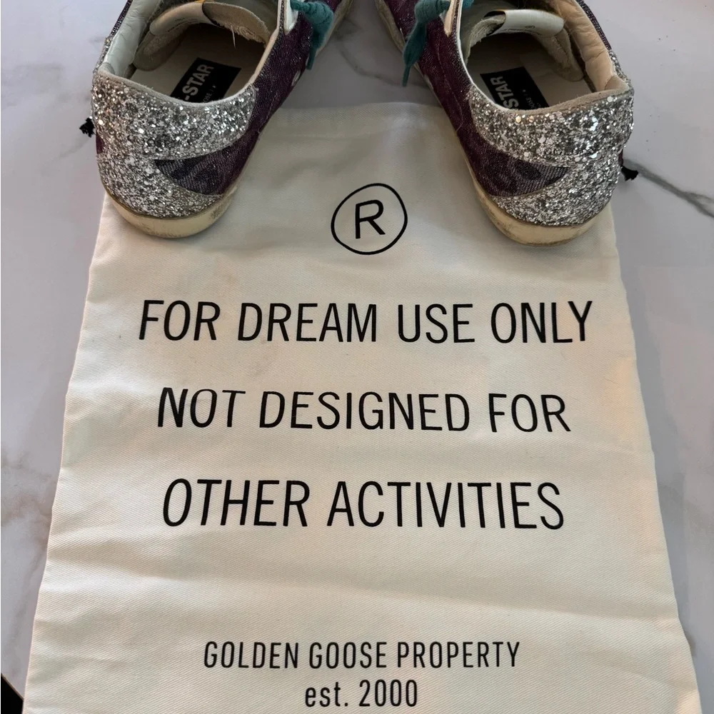 Low Top Golden Goose Glitter Sneakers